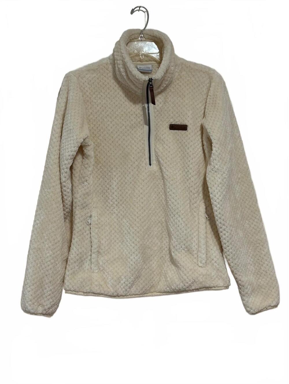Columbia Sportswear Company Cream Fleece Pullover Jacket Medium
